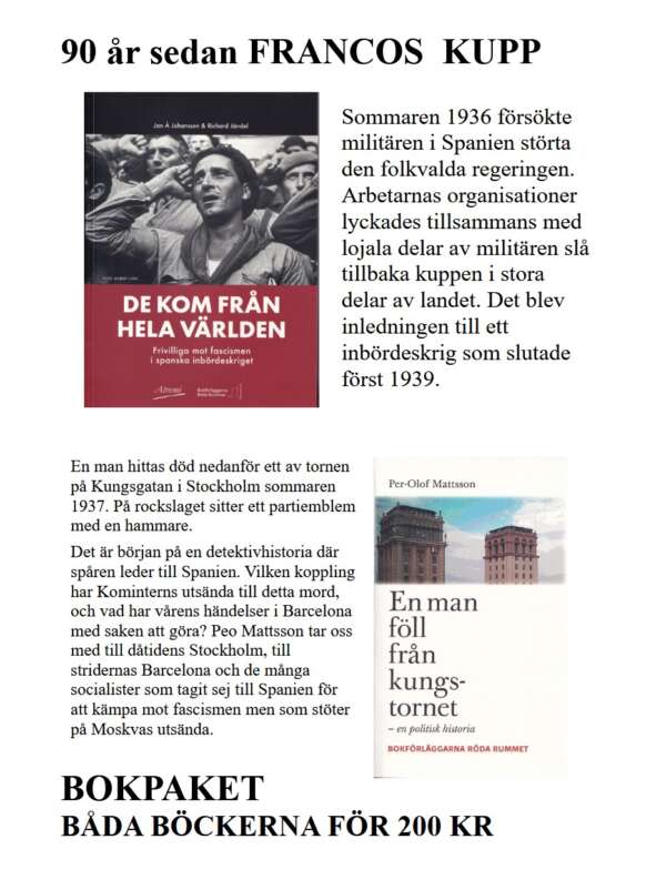 Bokpaket - Spanien 90 år sedan Francos kupp